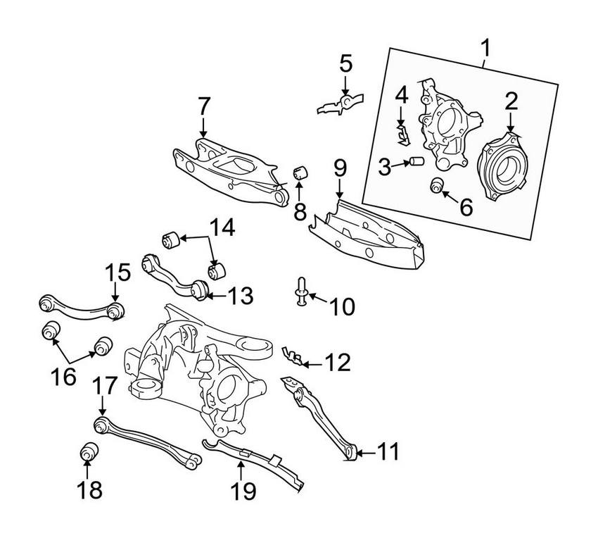 Mercedes Suspension Knuckle - Rear Passenger Right 2113508408